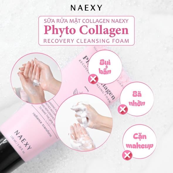 SỮA RỬA MẶT COLLAGEN NAEXY PHYTO COLLAGEN RECOVERY CLEANSING FOAM 100ML