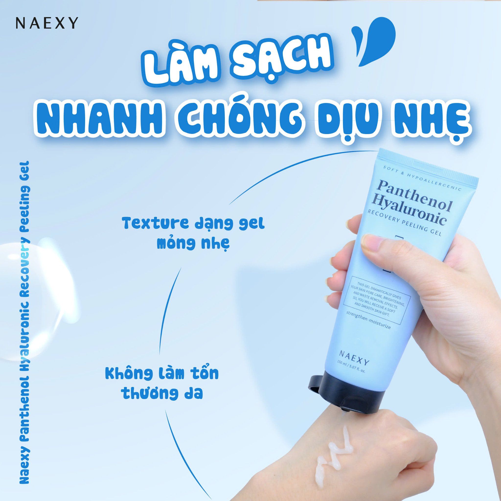 TẨY DA CHẾT B5 NAEXY PANTHENOL HYALURONIC RECOVERY PEELING GEL 150ML