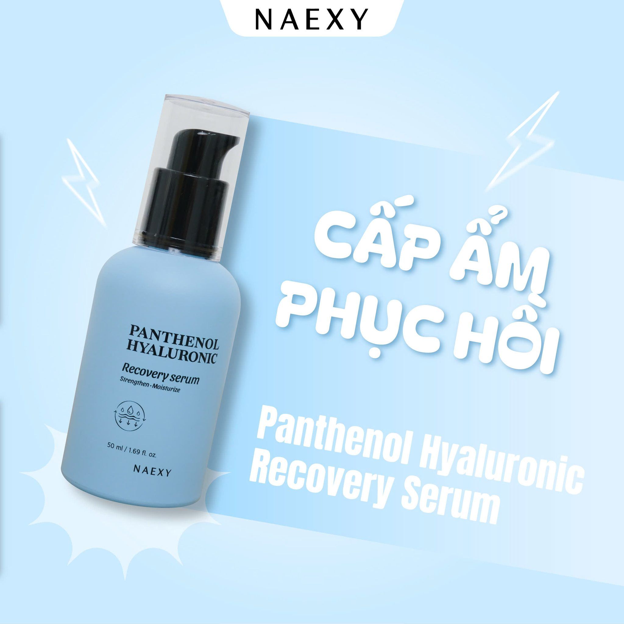 SERUM HỖ TRỢ PHỤC HỒI B5 CẤP ẨM NAEXY PANTHENOL HYALURONIC RECOVERY SERUM 50ML