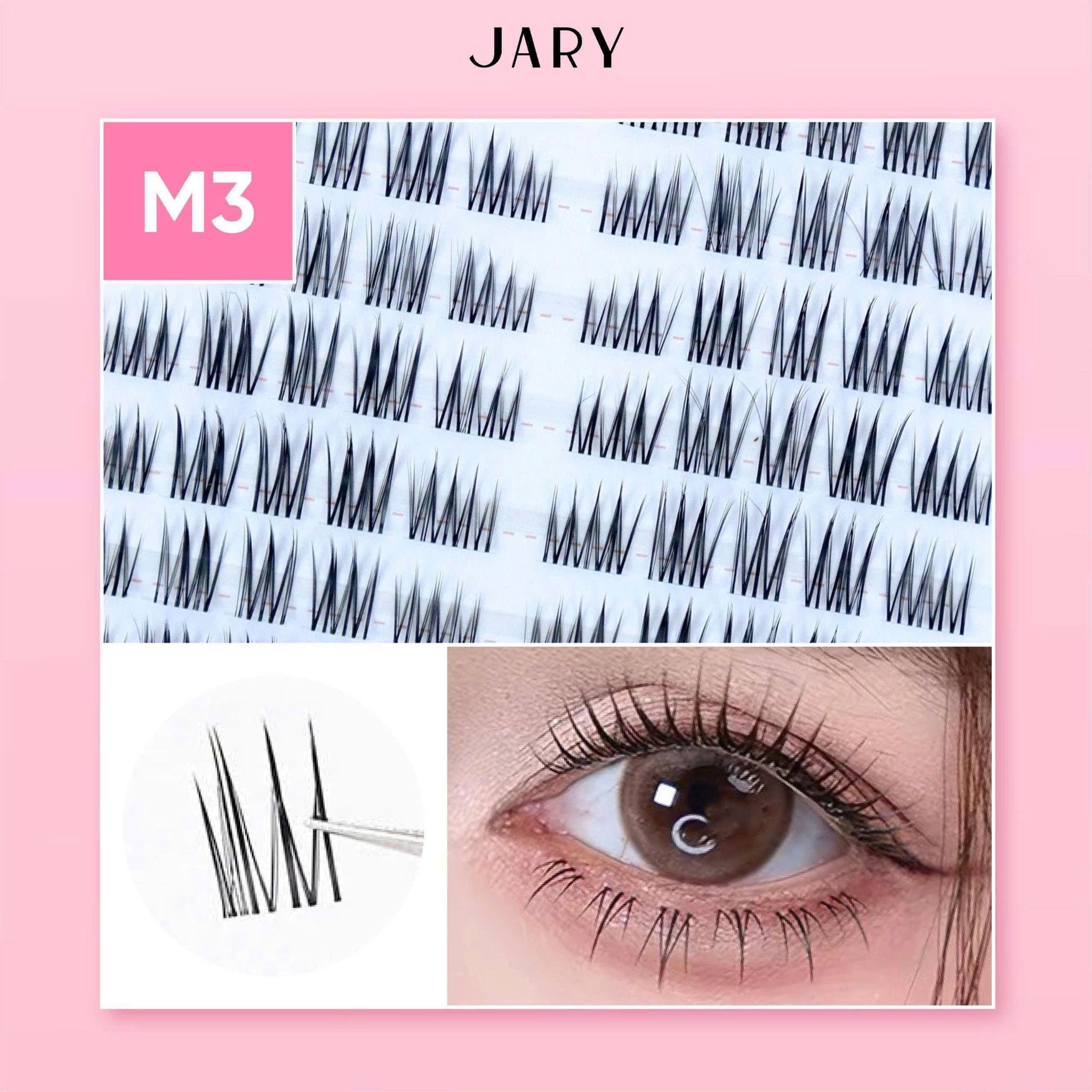LÔNG MI CỤM KHÔNG KEO 10 HÀNG JARY MASTER CLUSTER LASHES - M3