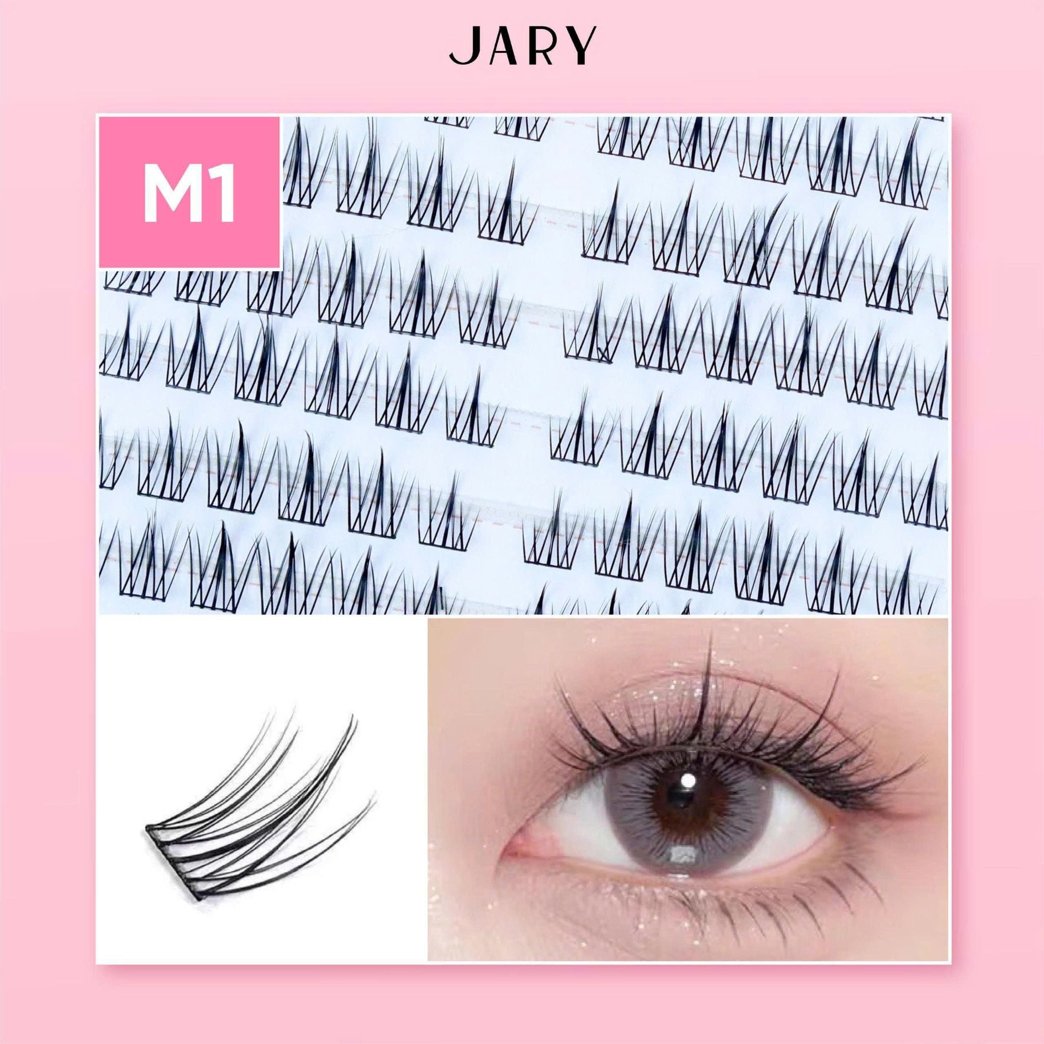 LÔNG MI CỤM KHÔNG KEO 10 HÀNG JARY MASTER CLUSTER LASHES - M1
