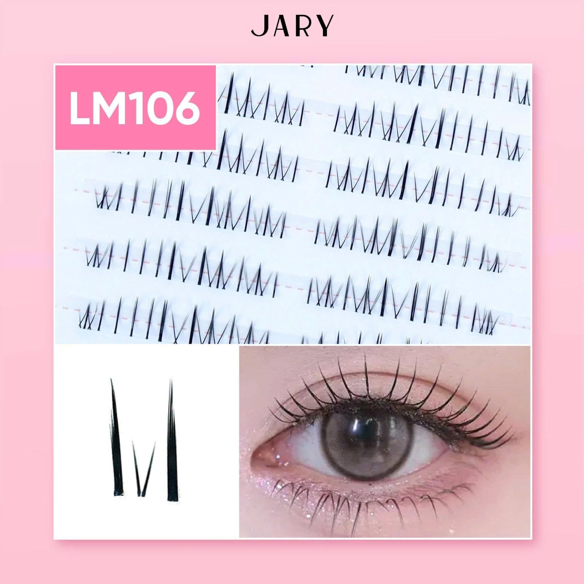 LÔNG MI CỤM KHÔNG KEO 10 HÀNG JARY MASTER CLUSTER LASHES - MI DƯỚI LM106