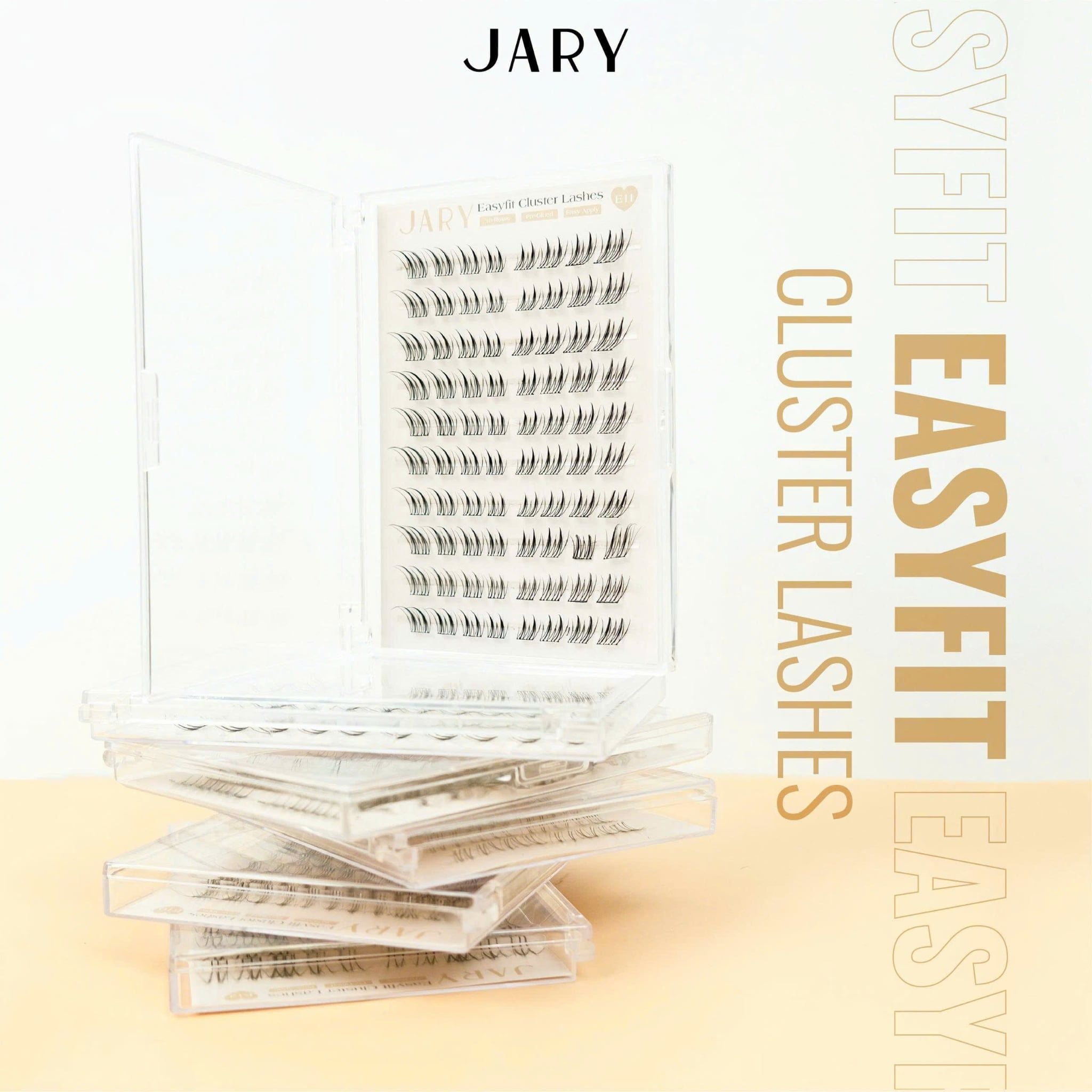 LÔNG MI CỤM CÓ SẴN KEO 10 HÀNG JARY EASYFIT CLUSTER LASHES - MI DƯỚI LE102
