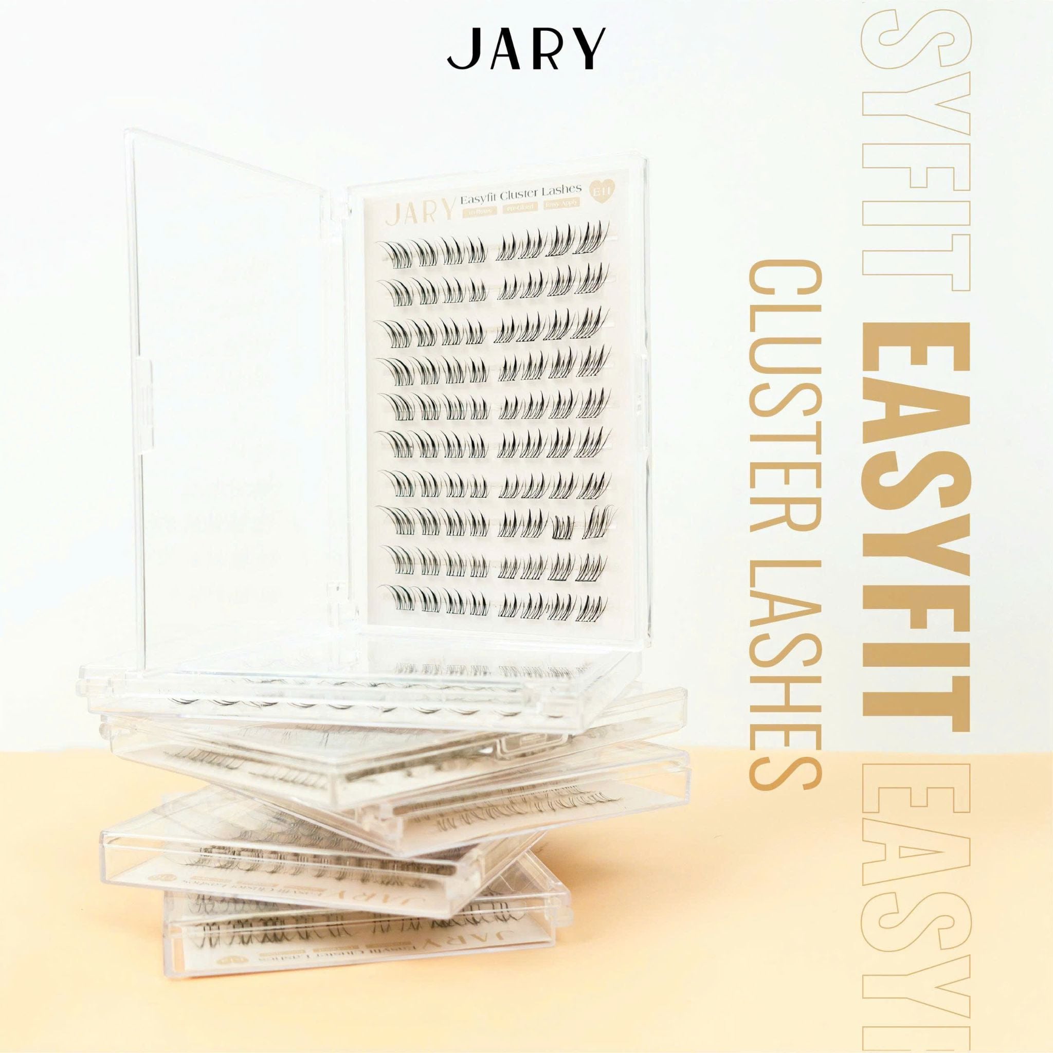 LÔNG MI CỤM CÓ SẴN KEO 10 HÀNG JARY EASYFIT CLUSTER LASHES - E8