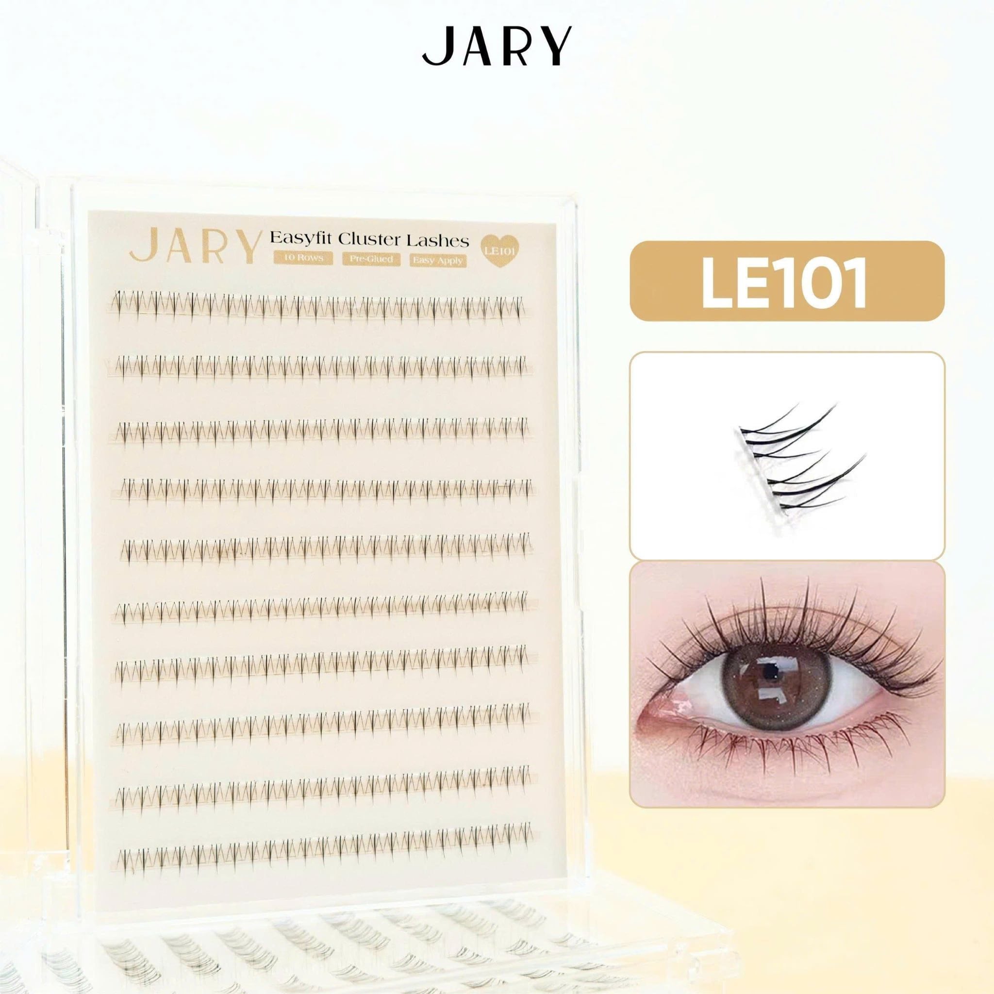 LÔNG MI CỤM CÓ SẴN KEO 10 HÀNG JARY EASYFIT CLUSTER LASHES - MI DƯỚI LE101