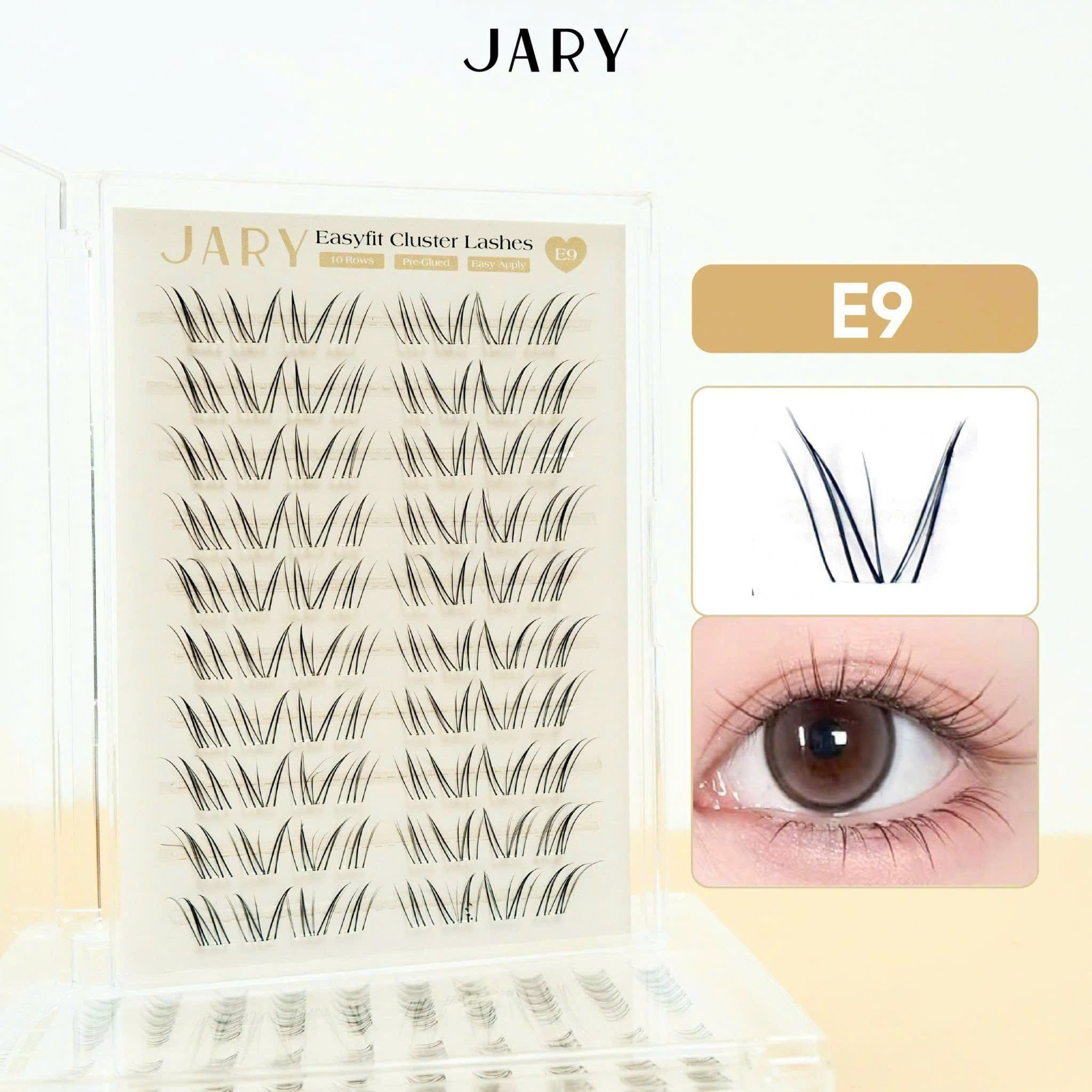 LÔNG MI CỤM CÓ SẴN KEO 10 HÀNG JARY EASYFIT CLUSTER LASHES - E9