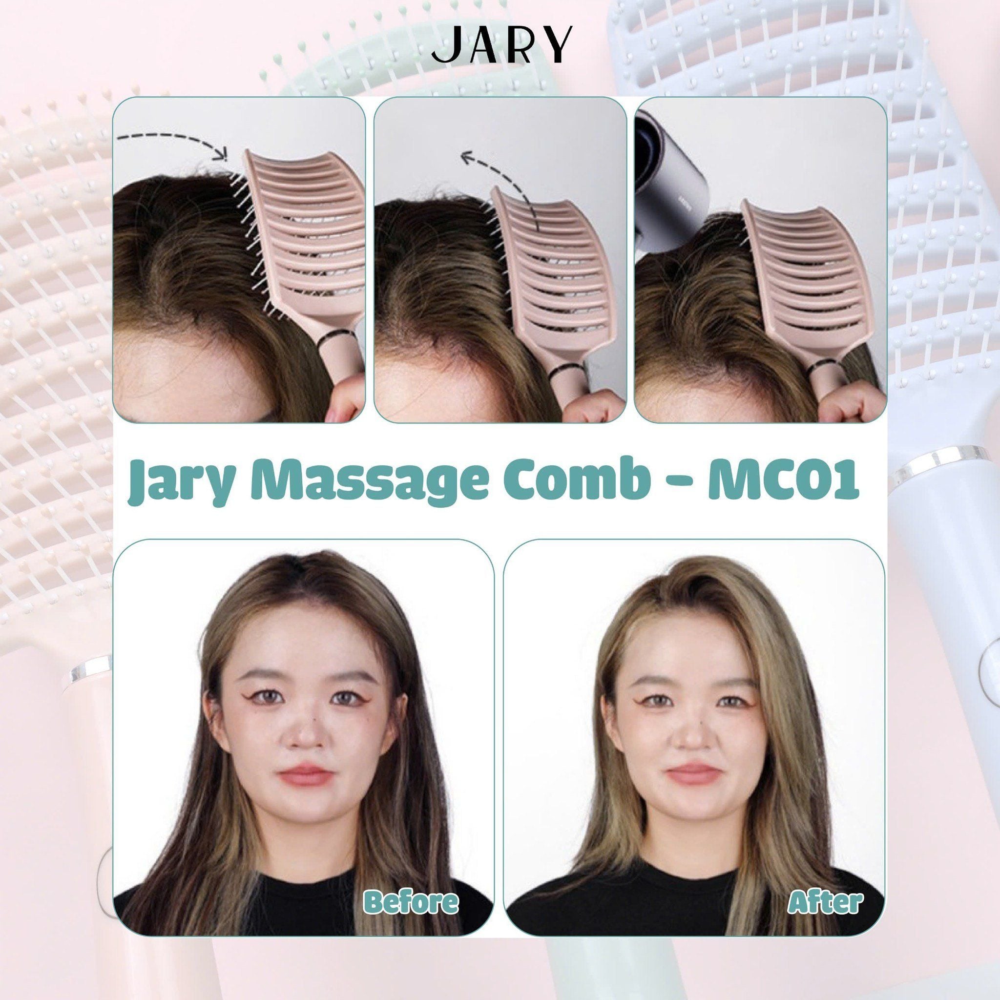 LƯỢC CHẢI TÓC MASSAGE JARY MASSAGE COMB - MC01
