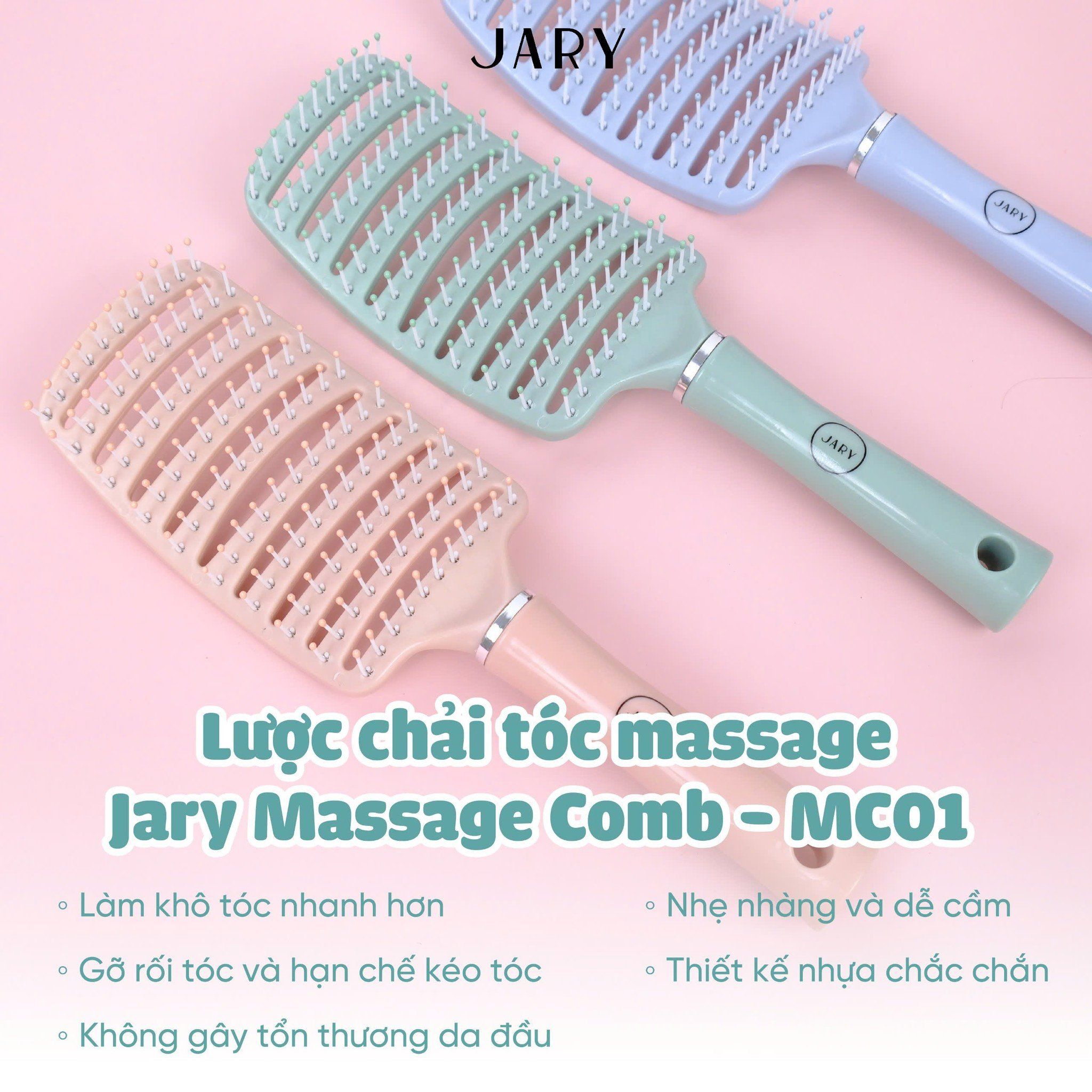LƯỢC CHẢI TÓC MASSAGE JARY MASSAGE COMB - MC01