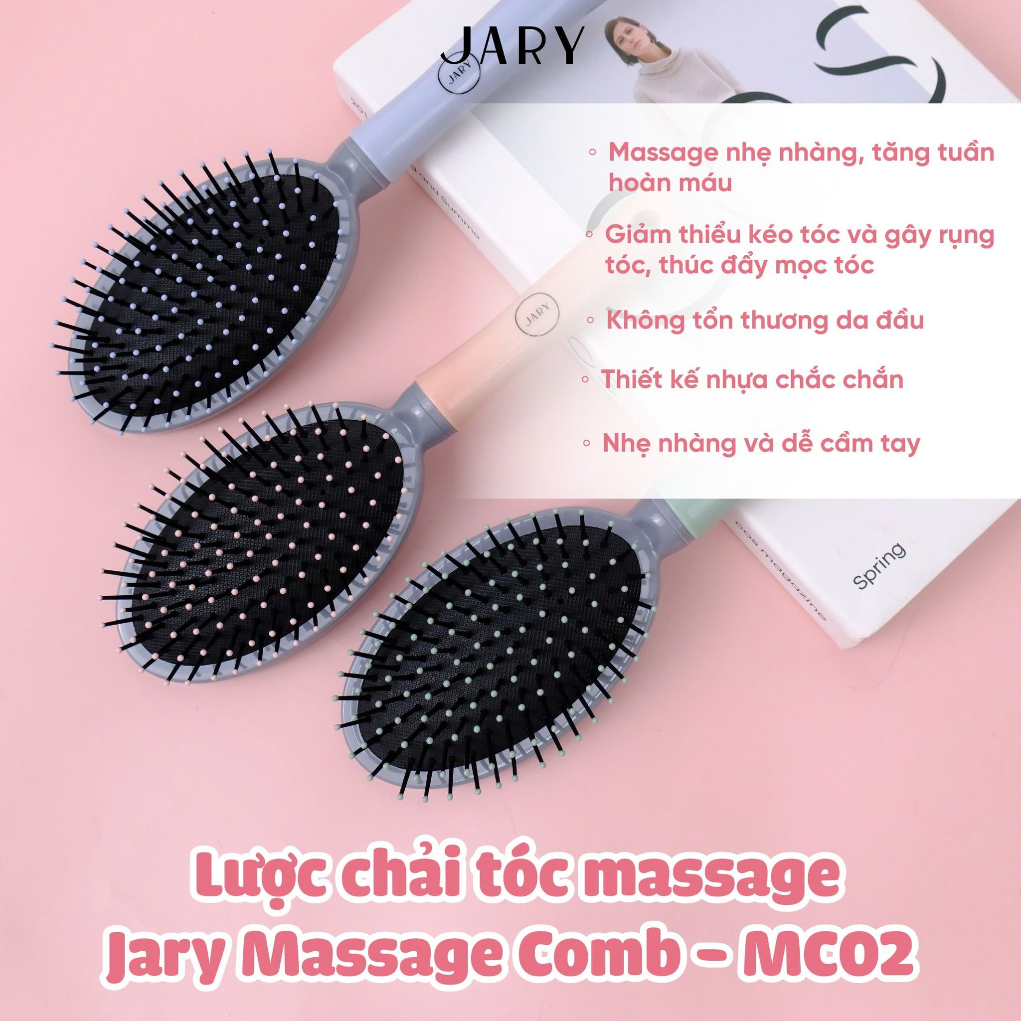 LƯỢC CHẢI TÓC MASSAGE JARY MASSAGE COMB - MC02