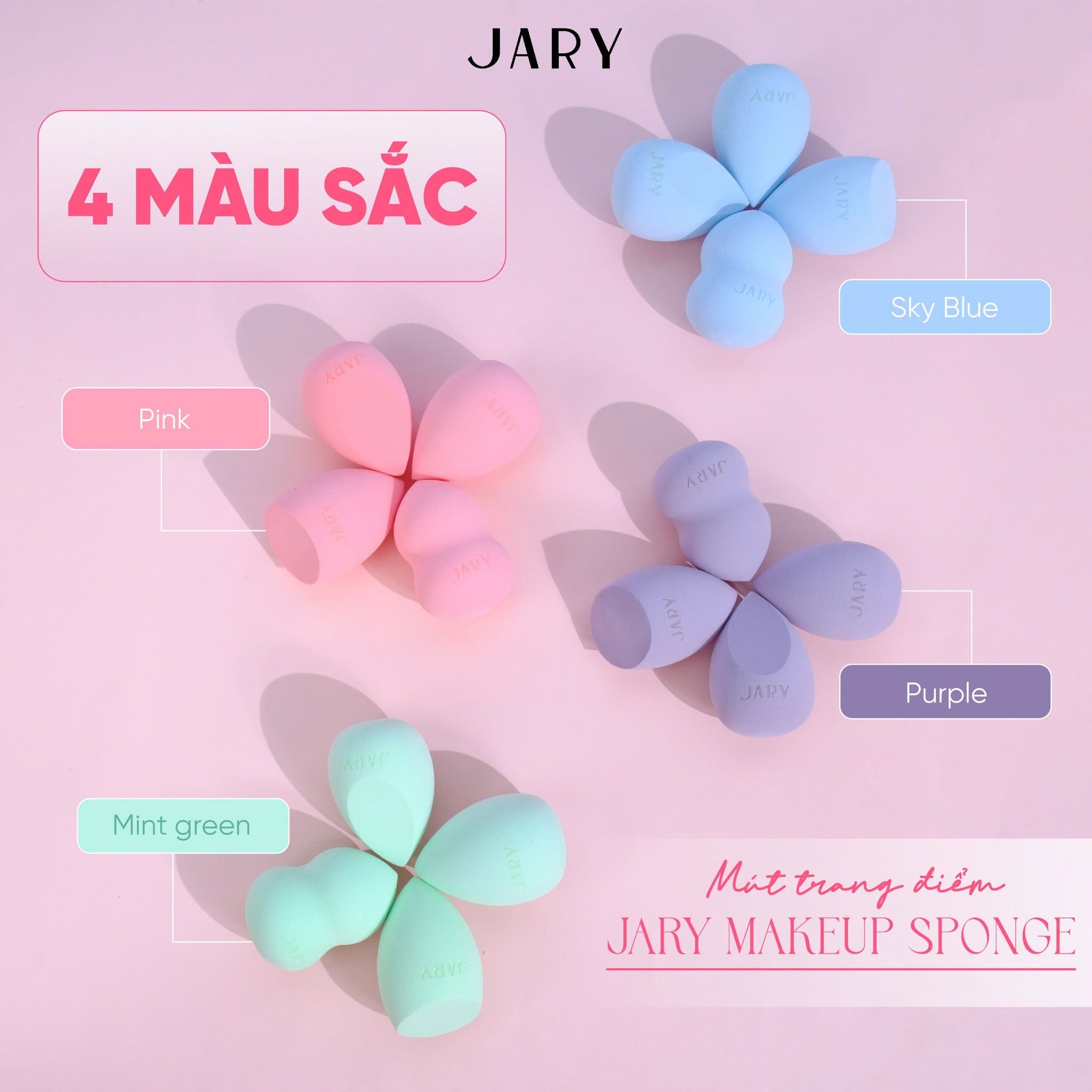 MÚT TRANG ĐIỂM JARY MAKEUP SPONGE - S1 - FULLBOX