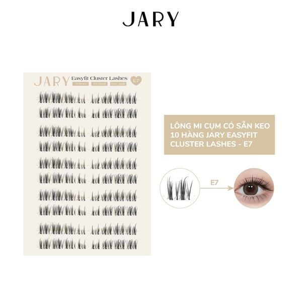 LÔNG MI CỤM CÓ SẴN KEO 10 HÀNG JARY EASYFIT CLUSTER LASHES - E7