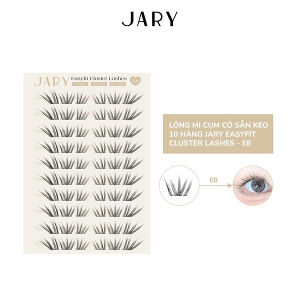 LÔNG MI CỤM CÓ SẴN KEO 10 HÀNG JARY EASYFIT CLUSTER LASHES - E8