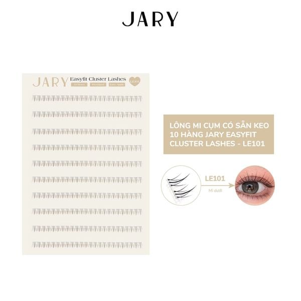 LÔNG MI CỤM CÓ SẴN KEO 10 HÀNG JARY EASYFIT CLUSTER LASHES - MI DƯỚI LE101