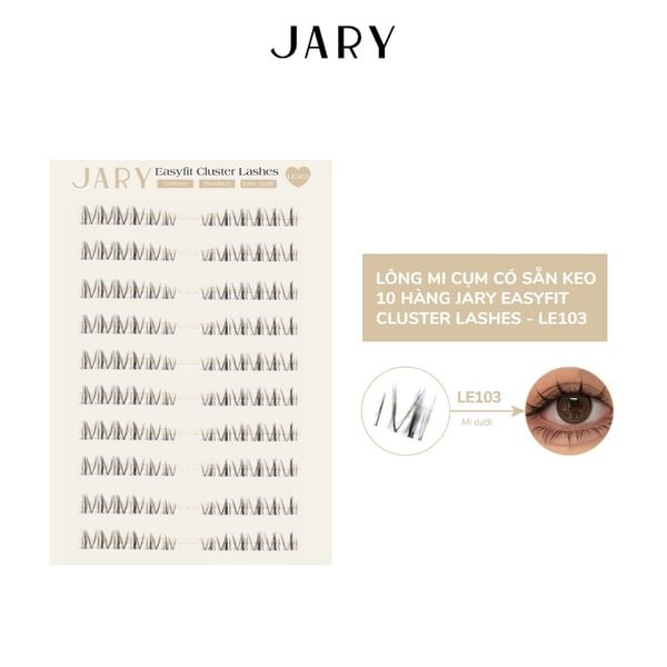 LÔNG MI CỤM CÓ SẴN KEO 10 HÀNG JARY EASYFIT CLUSTER LASHES - MI DƯỚI LE103