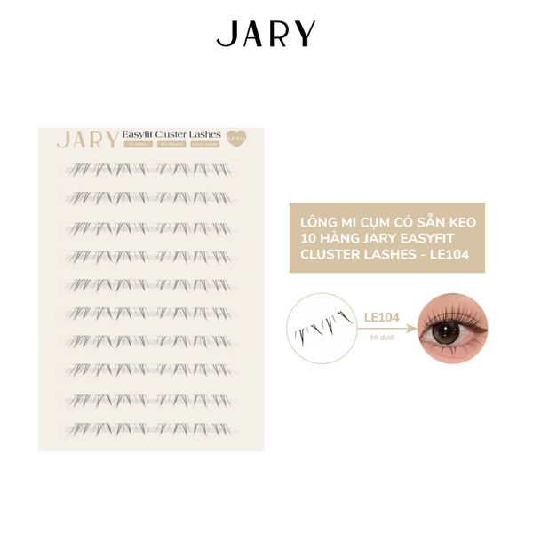 LÔNG MI CỤM CÓ SẴN KEO 10 HÀNG JARY EASYFIT CLUSTER LASHES - MI DƯỚI LE104