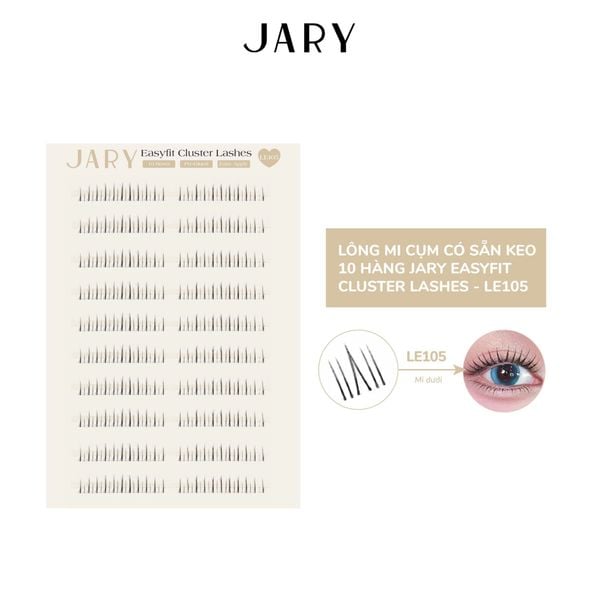 LÔNG MI CỤM  CÓ SẴN KEO 10 HÀNG JARY EASYFIT CLUSTER LASHES - MI DƯỚI LE105