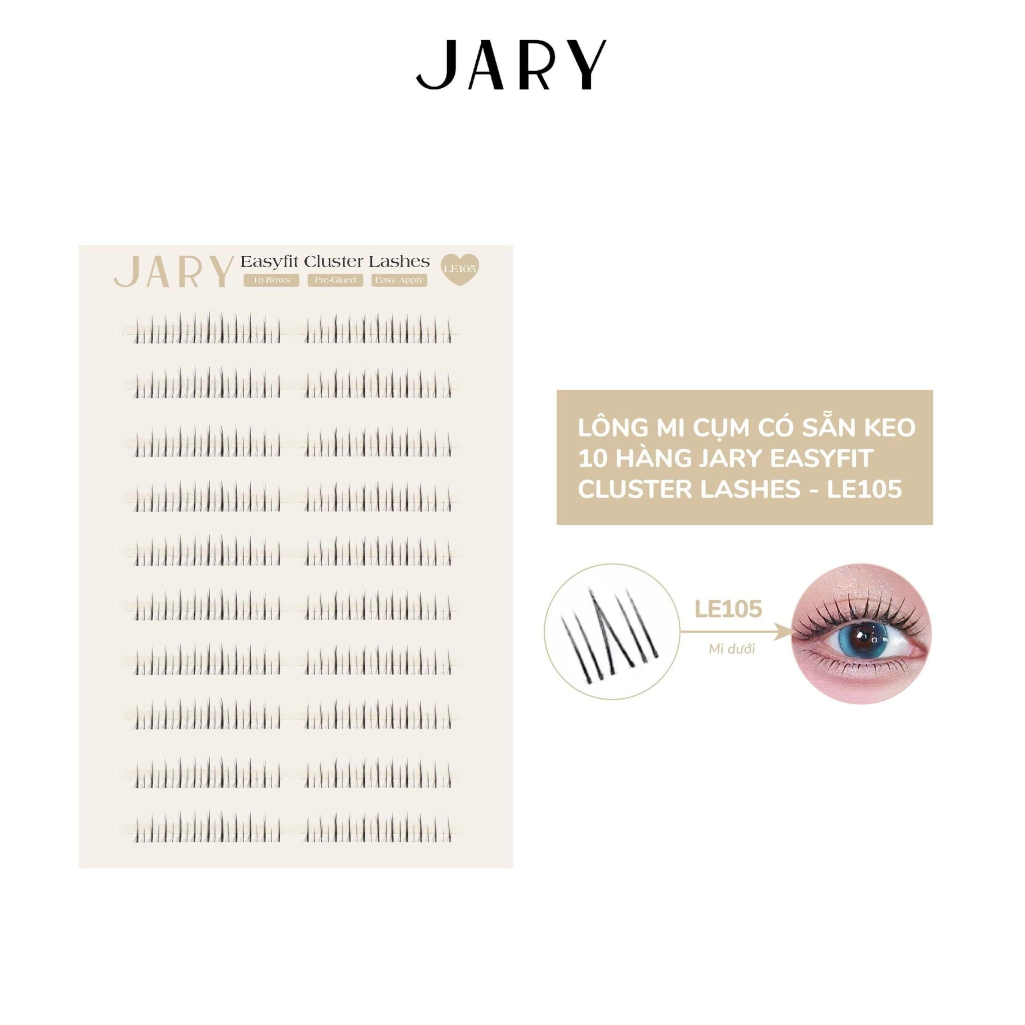 LÔNG MI CỤM  CÓ SẴN KEO 10 HÀNG JARY EASYFIT CLUSTER LASHES - MI DƯỚI LE105