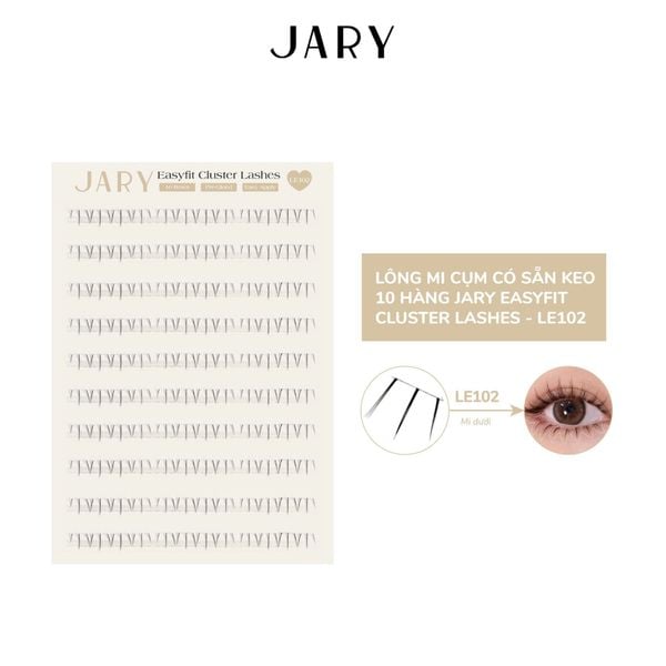 LÔNG MI CỤM CÓ SẴN KEO 10 HÀNG JARY EASYFIT CLUSTER LASHES - MI DƯỚI LE102