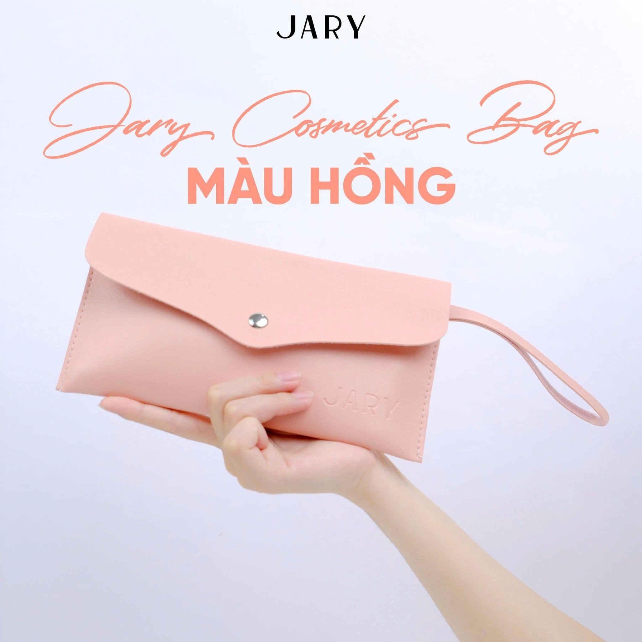 TÚI ĐỰNG CỌ TRANG ĐIỂM, MỸ PHẨM HÌNH BÌ THƯ CÓ TAY CẦM JARY COSMETICS BAG