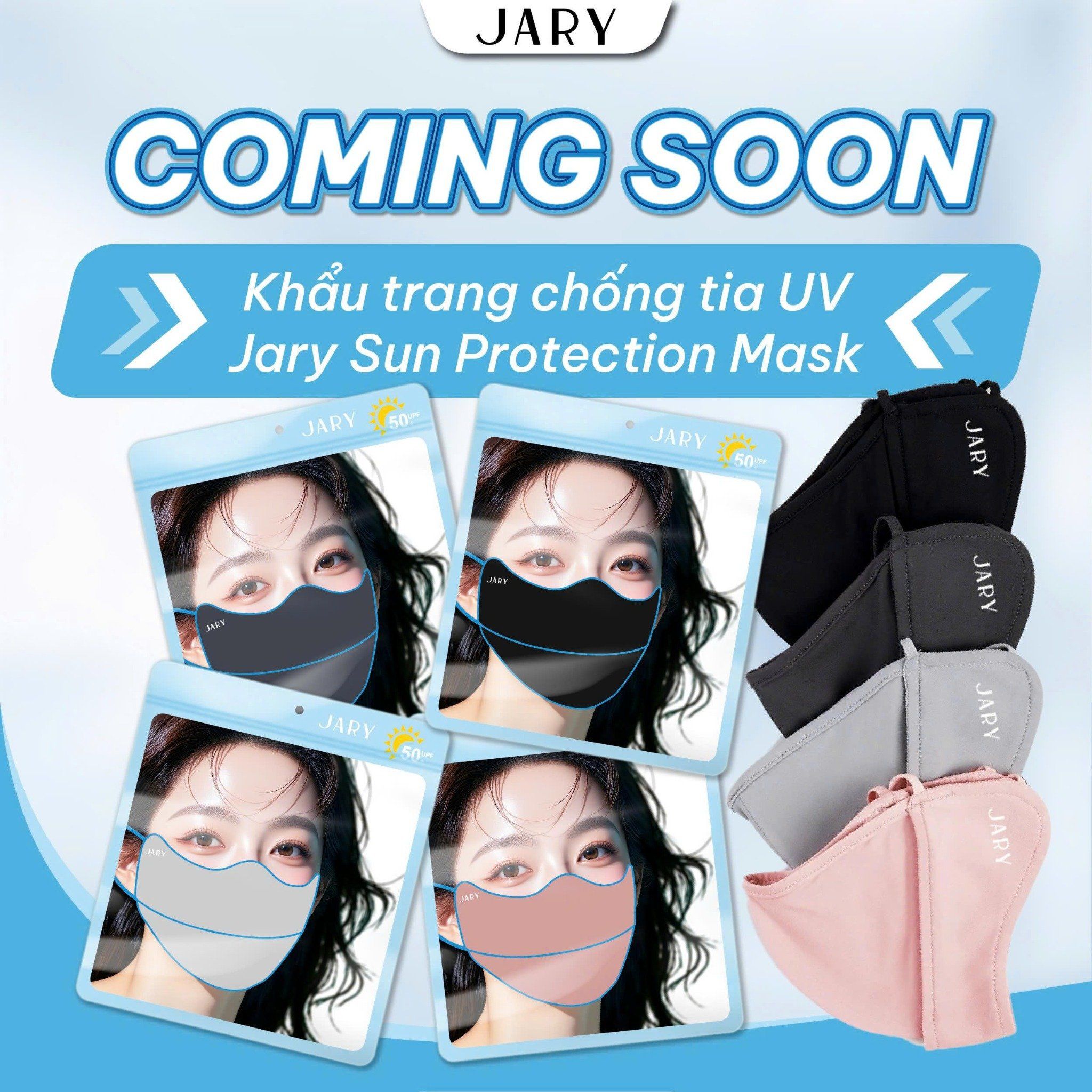 KHẨU TRANG VẢI CHỐNG TIA UV JARY SUN PROTECTION MASK