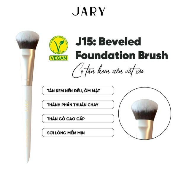 CỌ TÁN KEM NỀN VÁT XÉO JARY BEVELED FOUNDATION BRUSH - J15