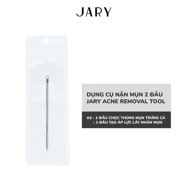 DỤNG CỤ NẶN MỤN 2 ĐẦU JARY ACNE REMOVAL TOOL - A3 - 1 ĐẦU CHỌC THỦNG MỤN TRỨNG CÁ - 1 ĐẦU TẠO ÁP LỰC LẤY NHÂN MỤN