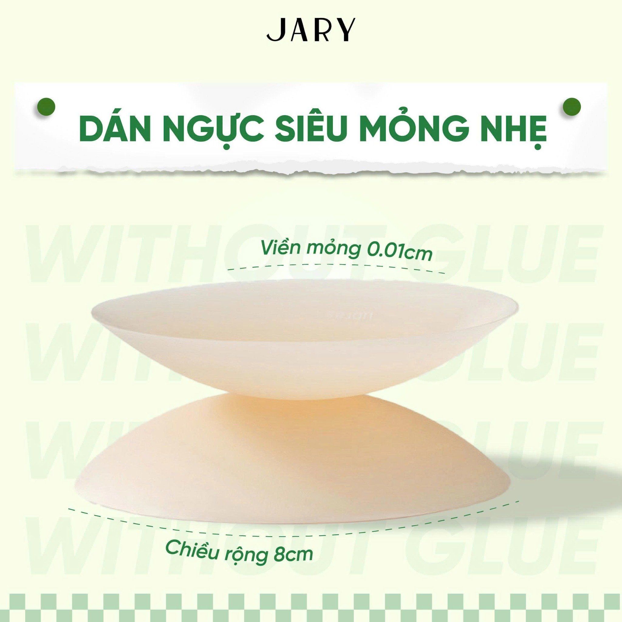 MIẾNG DÁN NGỰC SILICONE JARY NIPPLE COVERS - 04 - NHIỆT TỰ THÂN KHÔNG KEO