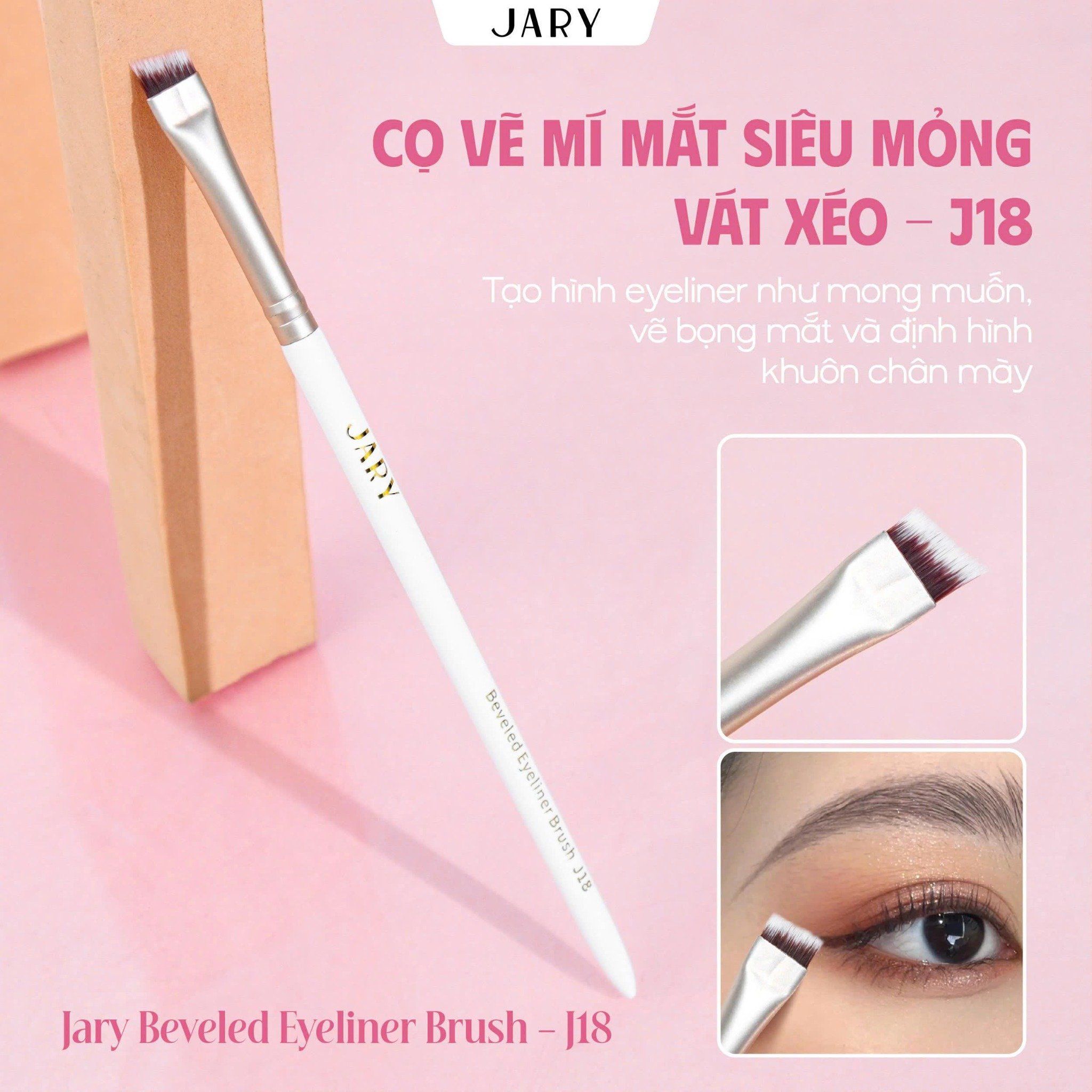 CỌ KẺ MÍ MẮT SIÊU MỎNG VÁT XÉO JARY BEVELED EYELINER BRUSH - J18