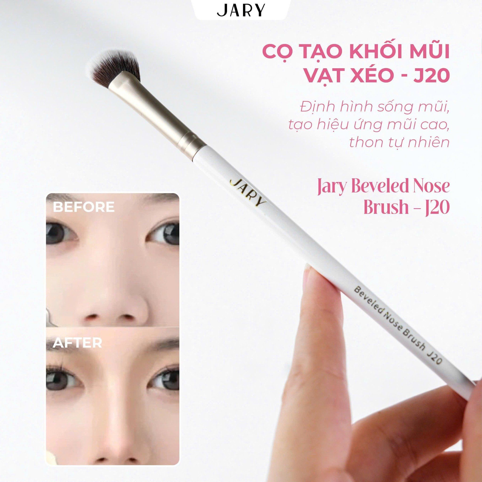 CỌ TẠO KHỐI MŨI VÁT XÉO JARY BEVELED NOSE BRUSH - J20