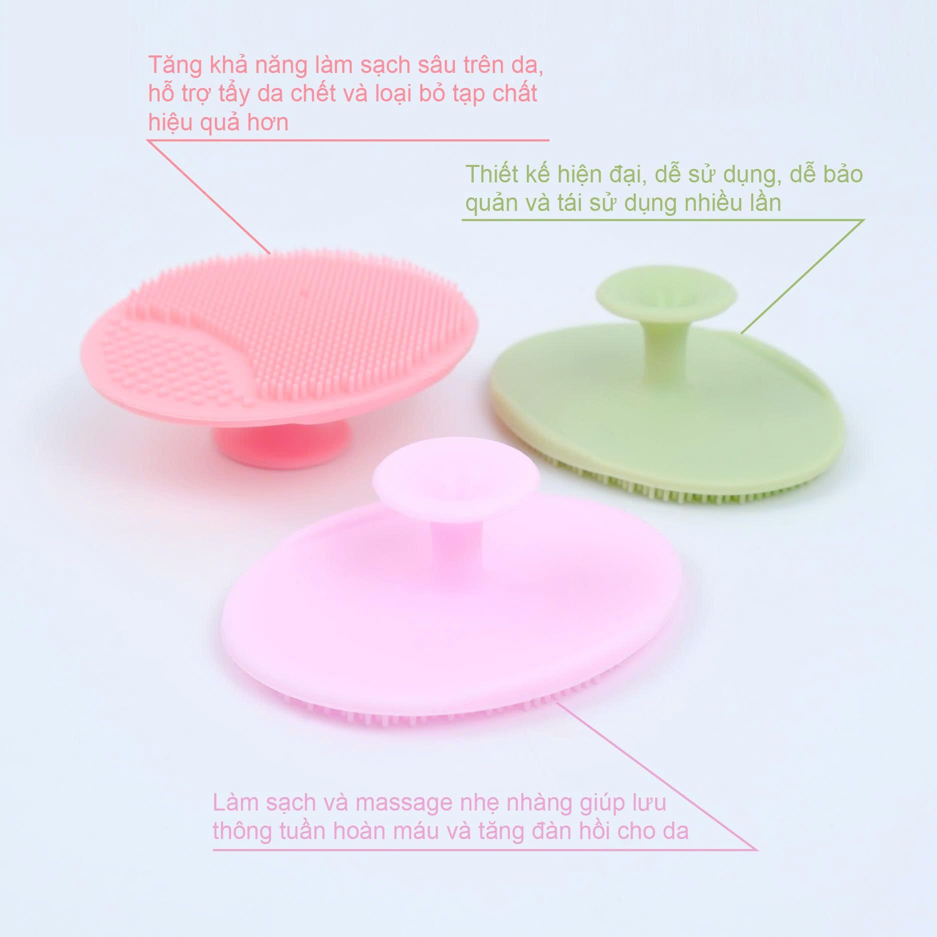 MIẾNG RỬA MẶT SILICONE JARY SILICONE CLEANSING BRUSH - SC02