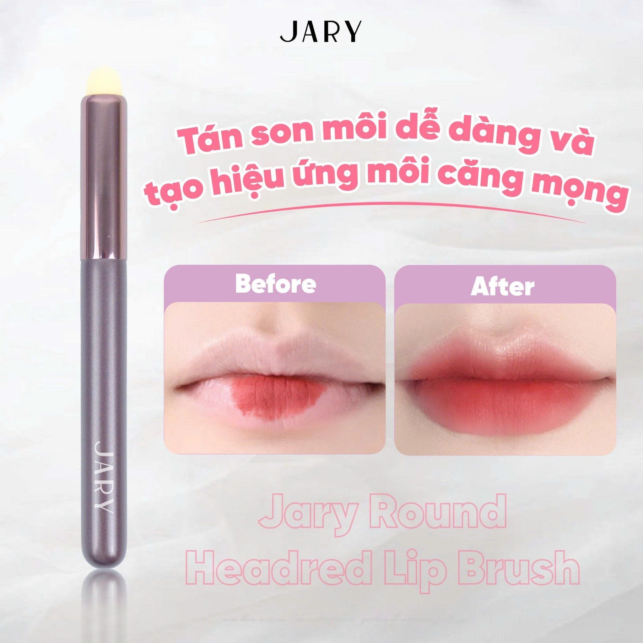 CỌ TÁN MÔI ĐẦU TRÒN LÙN JARY ROUND HEADRED LIP BRUSH - CÓ TÚI