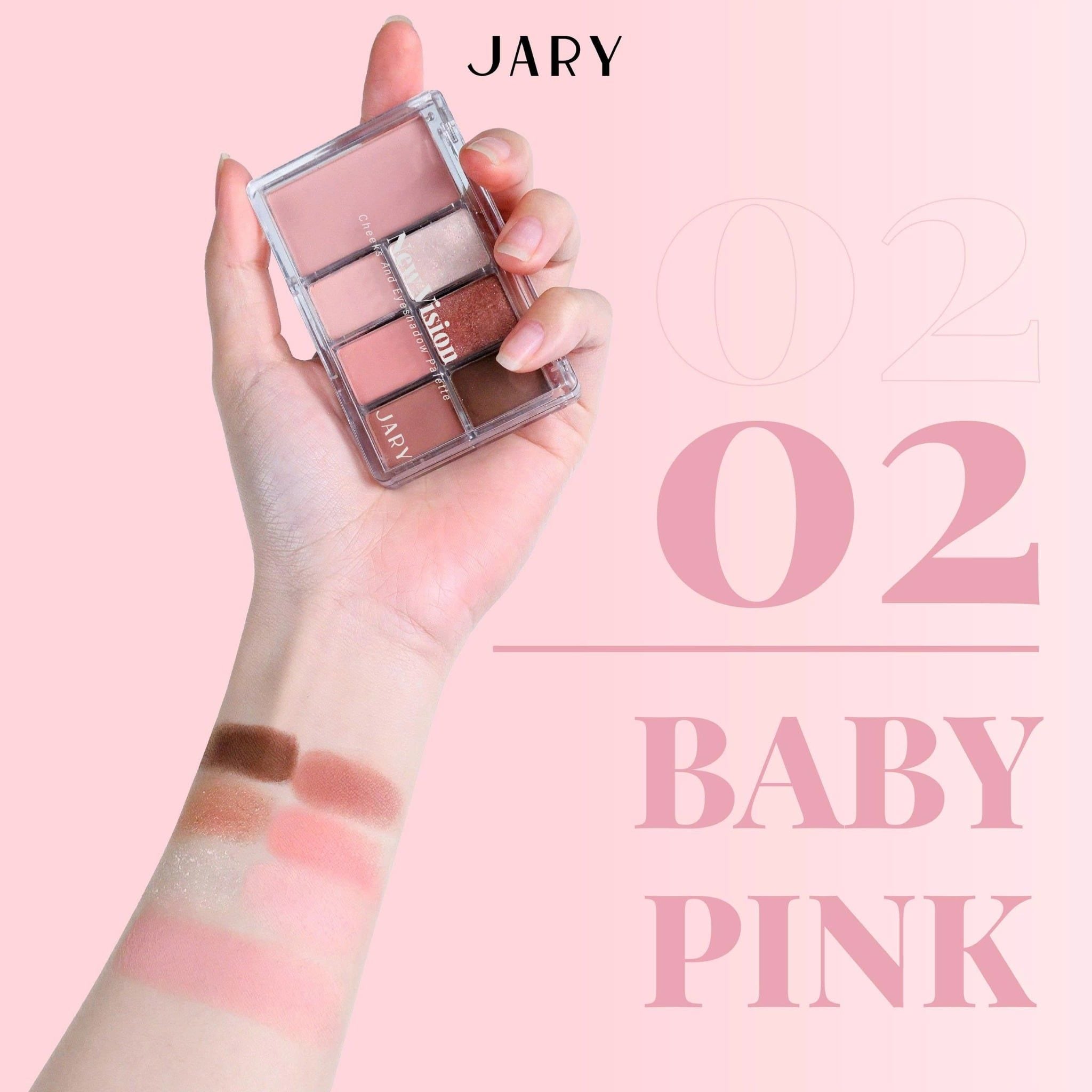 BẢNG PHẤN MÁ VÀ MẮT 7 Ô JARY NEW VISION CHEEKS EYESHADOW PALETTE