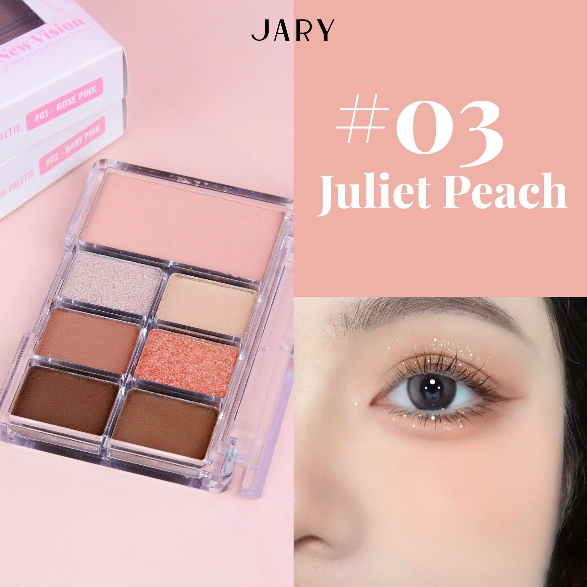 BẢNG PHẤN MÁ VÀ MẮT 7 Ô JARY NEW VISION CHEEKS EYESHADOW PALETTE