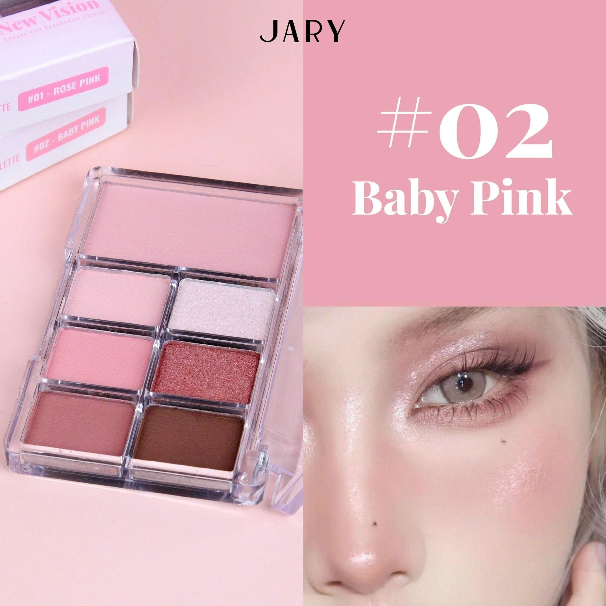 BẢNG PHẤN MÁ VÀ MẮT 7 Ô JARY NEW VISION CHEEKS EYESHADOW PALETTE