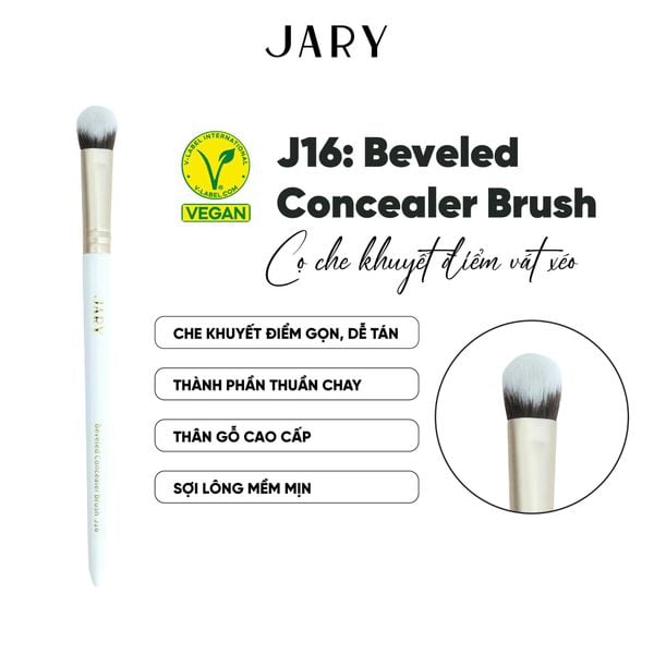 CỌ CHE KHUYẾT ĐIỂM VÁT XÉO JARY BEVELED FOUNDATION BRUSH - J16