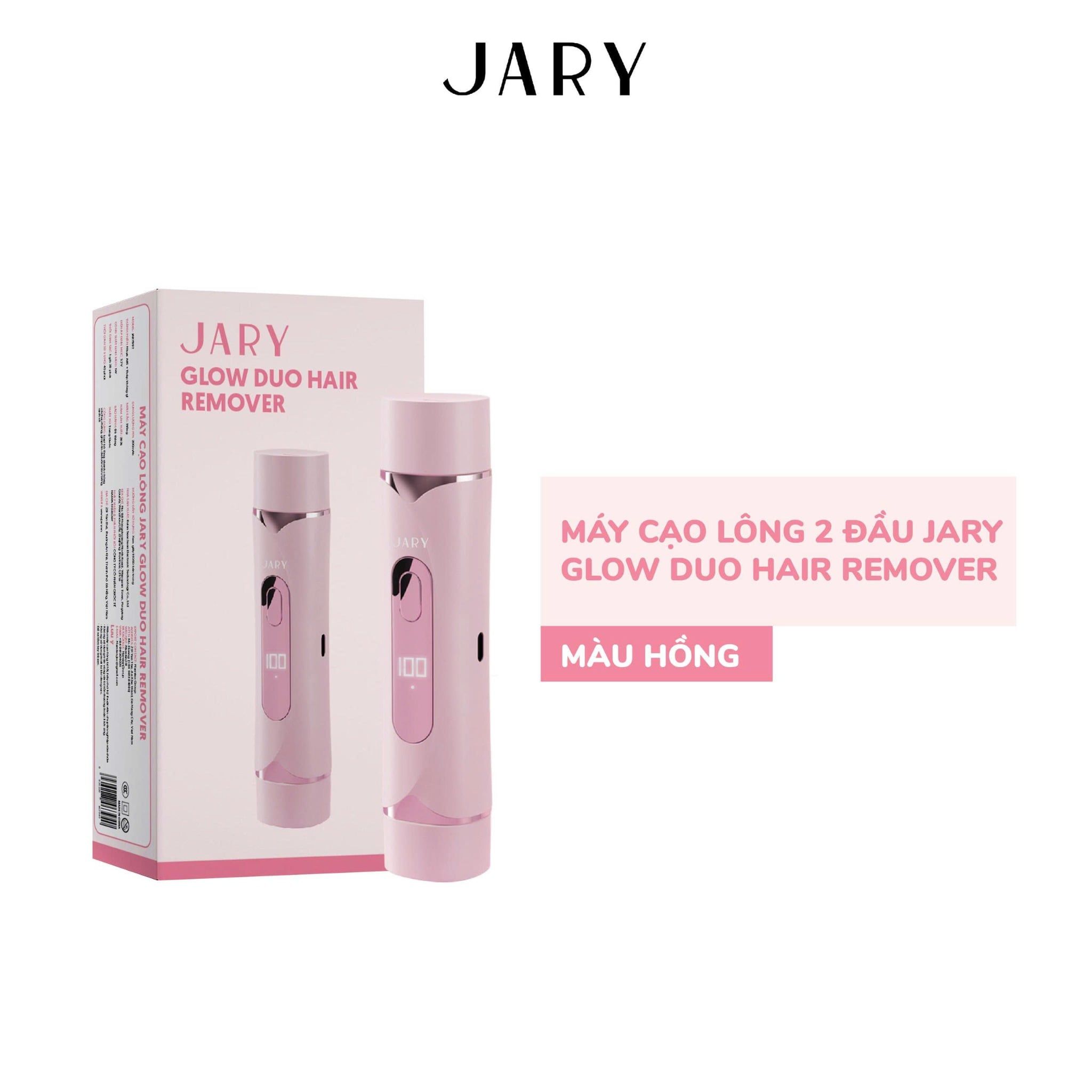 MÁY CẠO LÔNG 2 ĐẦU JARY GLOW DUO HAIR REMOVER - MÀU HỒNG