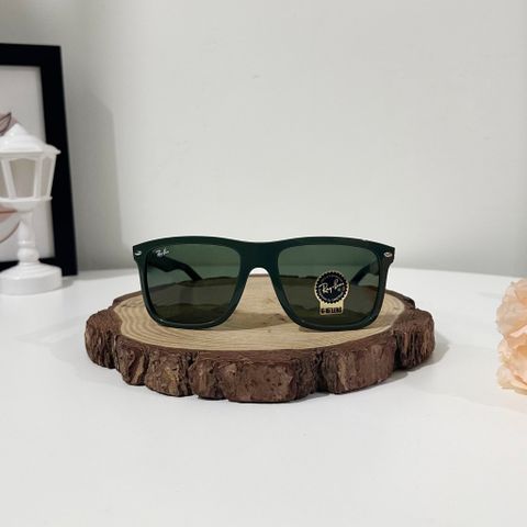  Kính Mát Ray-Ban Boyfriend Two Green Square Unisex Sunglasses Cao Cấp 