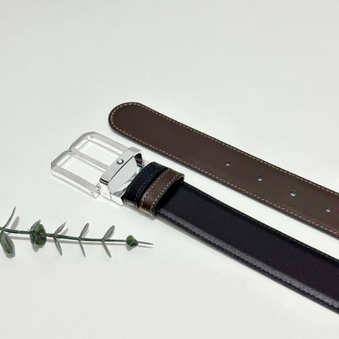  Thắt Lưng Montblanc Rectangular 35mm Reversible Belt in Leather 