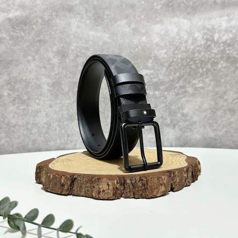  Thắt Lưng Nam Montblanc Squared 35mm Reversible Belt With Loop In Extreme Leather 