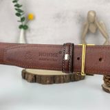  Thắt Lưng Homme Linorvo - Luxury Italian Genuine Leather Belt Dây Da Bò Nâu 