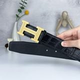  Thắt Lưng Homme Linorvo - Luxury Italian Genuine Leather Belt Dây Da Vân Cá Sấu 