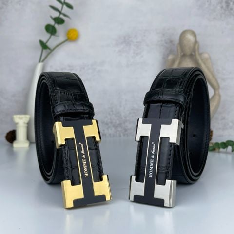  Thắt lưng Homme Palermo - Luxury Italian Genuine Leather Belt Dây Da Vân Cá Sấu 