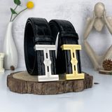  Thắt lưng Homme Monza - Luxury Italian Genuine Leather Belt Dây Da Vân Cá Sấu 