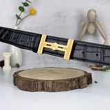  Thắt lưng Homme Monza - Luxury Italian Genuine Leather Belt Dây Da Vân Cá Sấu 