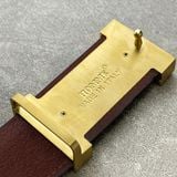  Thắt lưng Homme Monza - Luxury Italian Genuine Leather Belt Dây Da Bò Nâu 