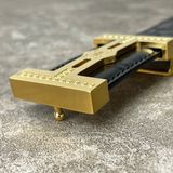  Thắt lưng Homme Monza - Luxury Italian Genuine Leather Belt Dây Da Vân Cá Sấu 