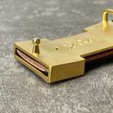  Thắt lưng Homme Palermo - Luxury Italian Genuine Leather Belt Dây Da Bò Nâu 