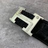  Thắt lưng Homme L'Aquila  - Luxury Italian Genuine Leather Belt Dây Da Vân Cá Sấu 