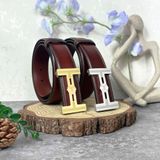  Thắt lưng Homme Monza - Luxury Italian Genuine Leather Belt Dây Da Bò Nâu 