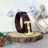  Thắt lưng Homme Monza - Luxury Italian Genuine Leather Belt Dây Da Bò Nâu 